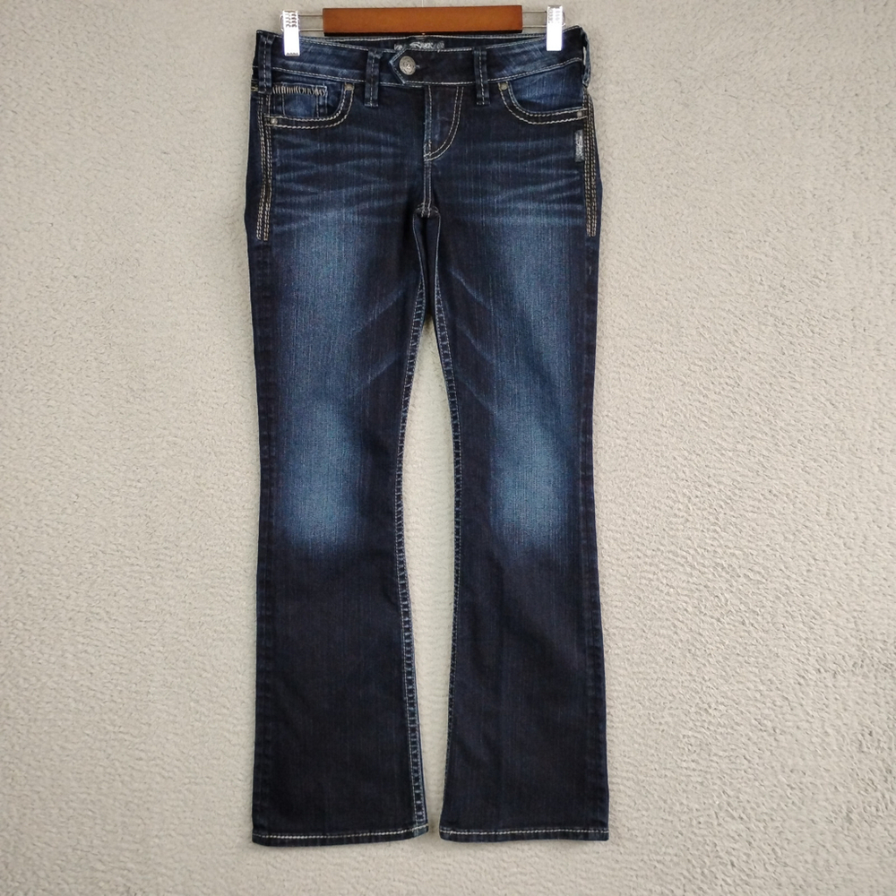 Silver Jeans Womens 22 Blue Tuesday Boot Cut Low Rise Stretch Denim Modern